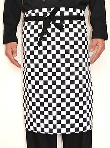 Chef Uniforms: check waist apron  L&G London uniforms
