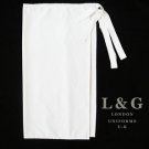 Chef Uniforms: PACK 4 Professional chef White waist apron  L&G 100% cotton drill