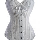 Sexy Lingerie Corset Bustier Set White