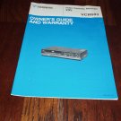 Vintage TEKNIKA VCR Owner's Guide and Warranty Manual VCR683