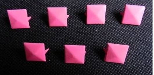 100 cool Metal Pyramid spike Punk Studs to adorn Clothes or Shoes