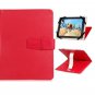 Epacketl Red Leather Cover Case Protector Stand for 8" Tablet PC Netbook