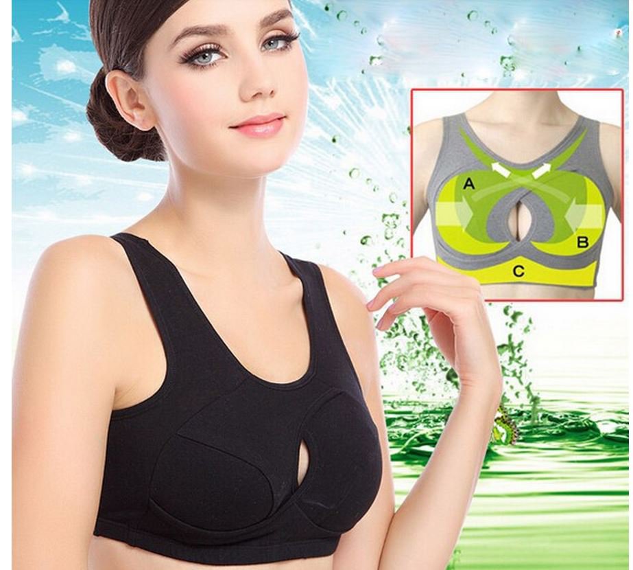 Cotton Sports Seamless Full Cup Women Yoga Bra Lady's Sleep Wire Free non stress Intimates Underwear