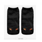 Cat 3D Print Animal women Socks Casual cartoon Socks Unisex Low Cut Ankle Socks