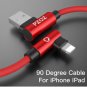 90 Degree USB Cable    data Charger For iphone 8 7 plus 6s 6 s 5 5s se x ipad