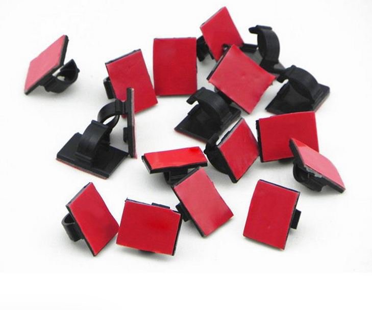 Rectangle Wire Tie Cable Fastners Mount Clamp Clip Car-styling 30 pcs