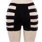Macheda  Shorts Black Tight High Waist Bandage Hollow Out Women Casual Shorts