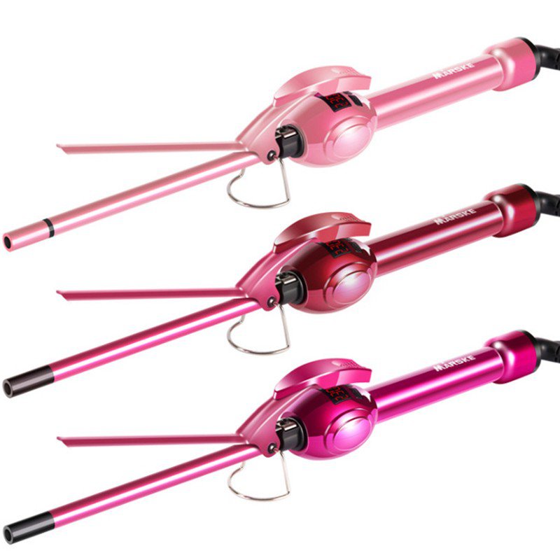LCD Display Curling Iron Professional Hair Curler Rotation Curl Wand Stick Roller Ceramic