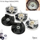 3 Plastic Gear Base + 2 Rubber gear for Magic Bullet Replacement Spare Parts