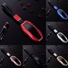 For Tesla Model S Remote Car Key Fob Case Aluminum Leather Keys Cover