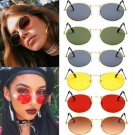 Retro Vintage Oval Sunglasses Ellipse Frame Glasses Trendy Fashion Shades