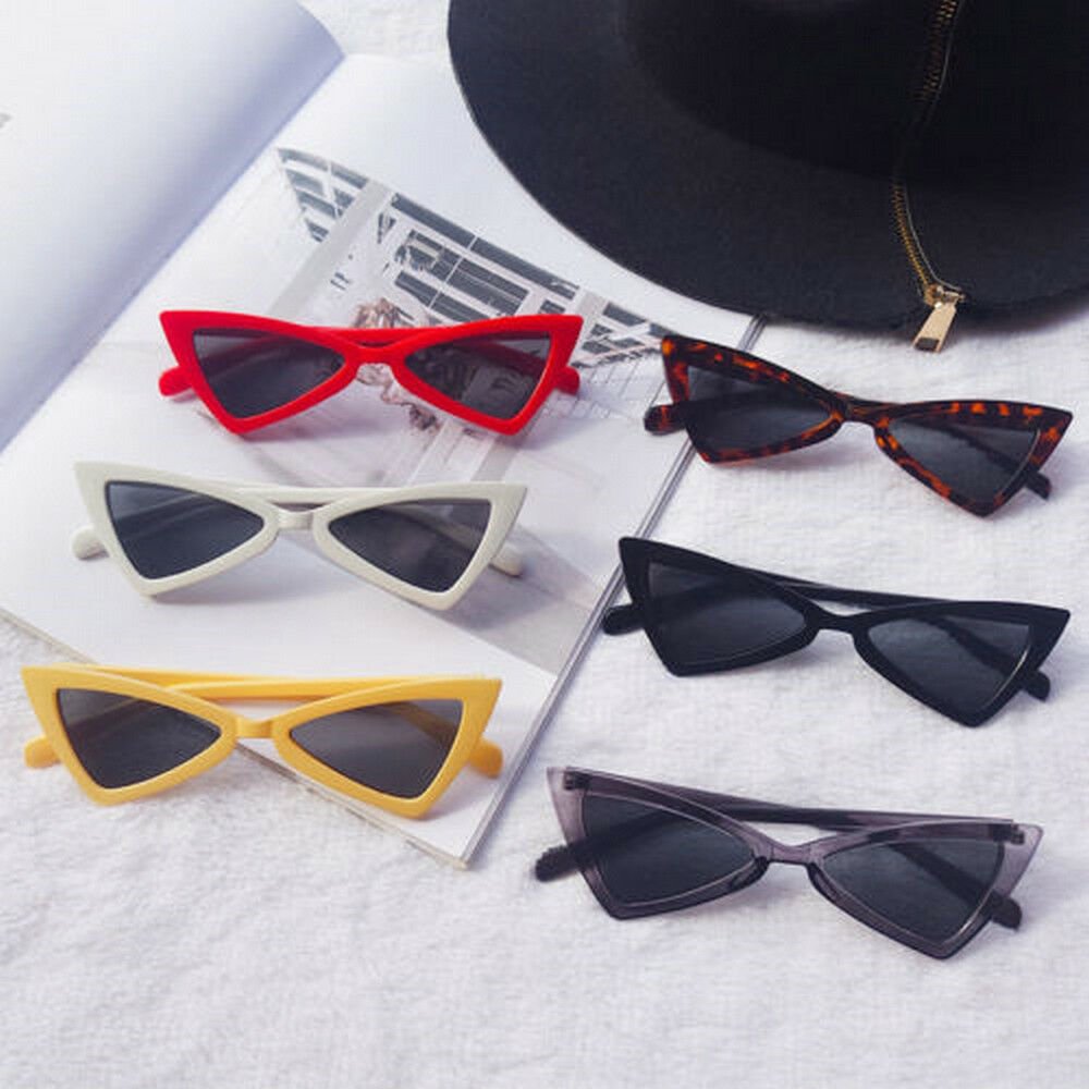 Vintage Triangle Sunglasses Women Anti-UV Glasses Retro Cat Eye Eyewear Hot