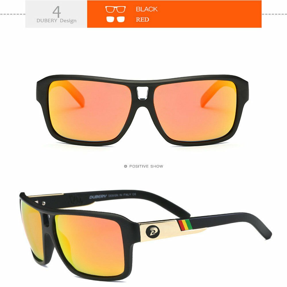 DUBERY Men Polarized Sport Sunglasses Outdoor Riding Summer Goggles Style 7