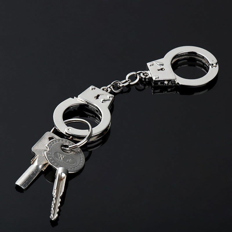 Silver Fashion Hot New key chain Keychain Handcuffs Ring Key Holder