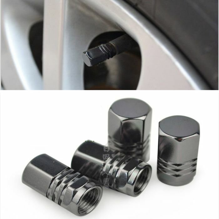 4PCS Aluminum Tire Wheel Rims Stem Air Valve Caps Tyre Cover Car Truck Bike