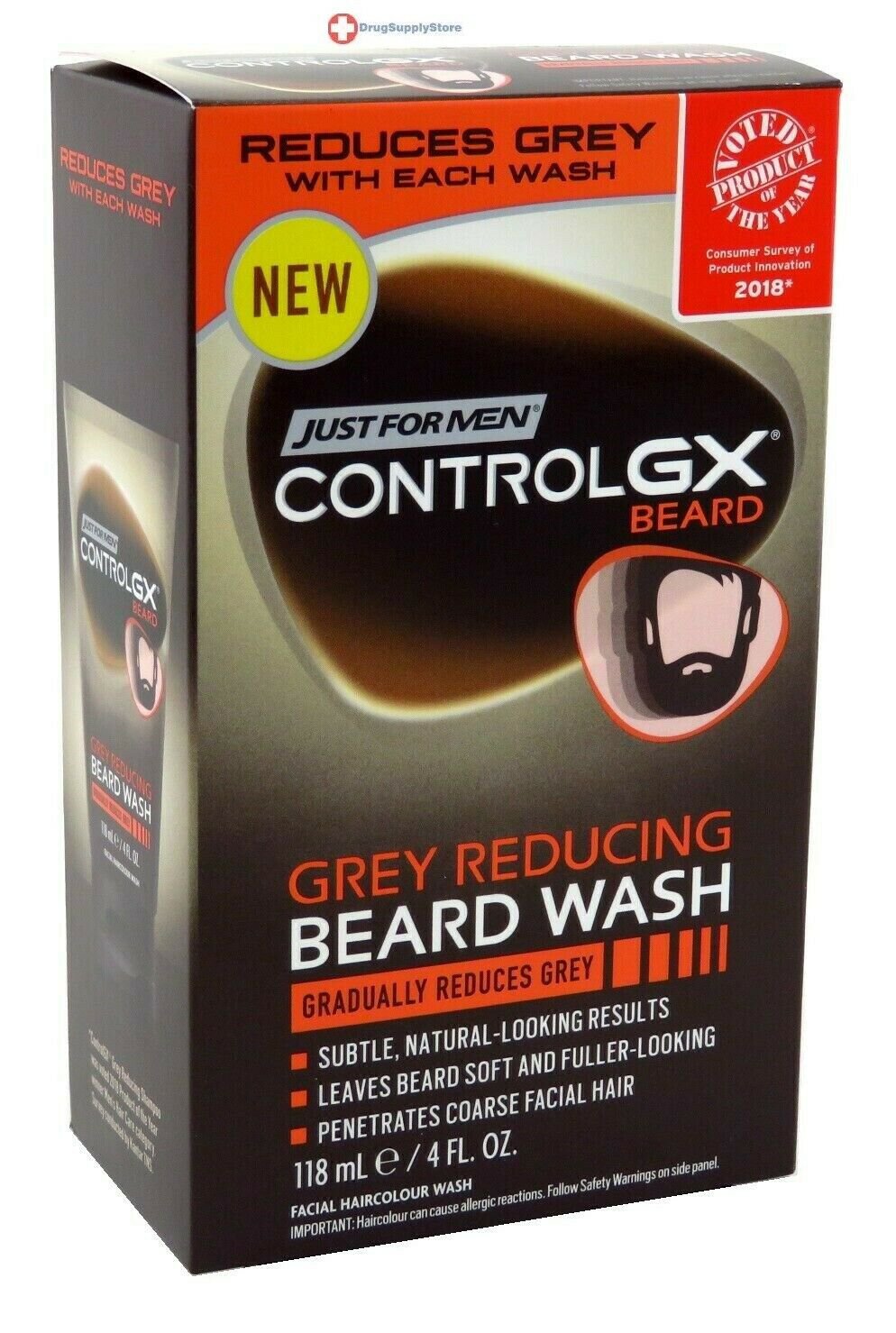 Just For Men Control GX Grey Reducing Beard Wash, 5OZ