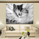 Modern Art Animal Wolf Canvas Painting Picture Print Home Wall Decor Unframed