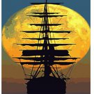 Painting By Numbers DIY  40x50 cm  no frame Moonlight ghost ship Canvas