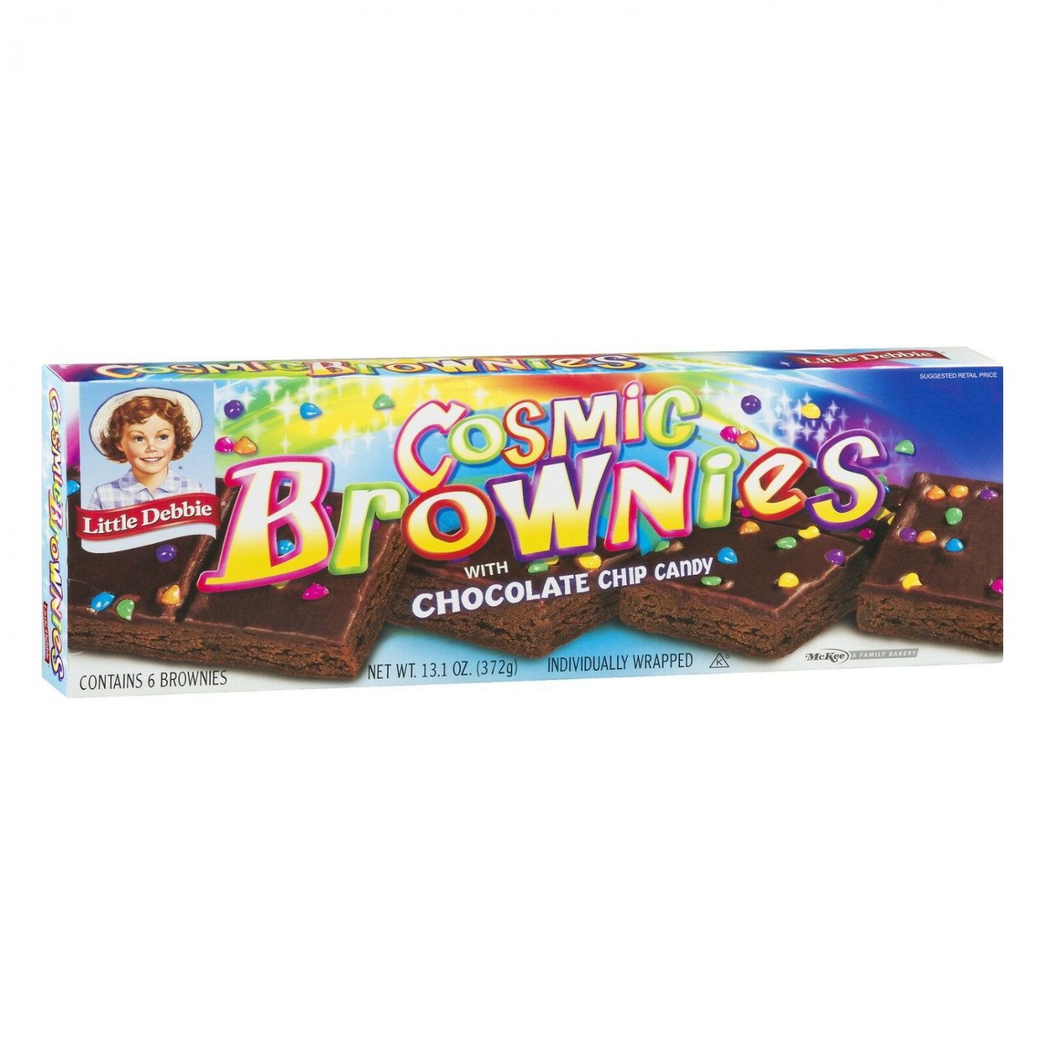 LITTLE DEBBIE COSMIC BROWNIES + CHOCOLATE CHIP CANDY 13.1 OZ 6 BROWNIES ...