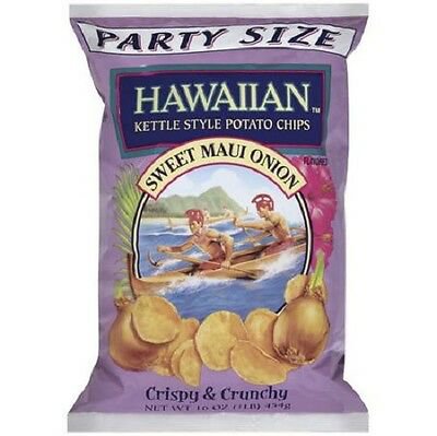 HAWAIIAN Potato Chips Sweet Maui Onion Crispy & Crunchy 8oz Kettle Style (1 Bag)US only