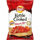 Lay's Kettle Cooked Potato Chips, Flamin' Hot, 8oz Bag (Pack of 2)