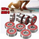 10x ABEC-9 608 2RS Inline Roller Skate Wheel Bearing Anti-rust Skateboard Wheel Bearing Red Sealed
