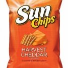 Sun Chips Multigrain Snacks Harvest Cheddar (4 Bags) Frito-Lay 7oz Bag USA only