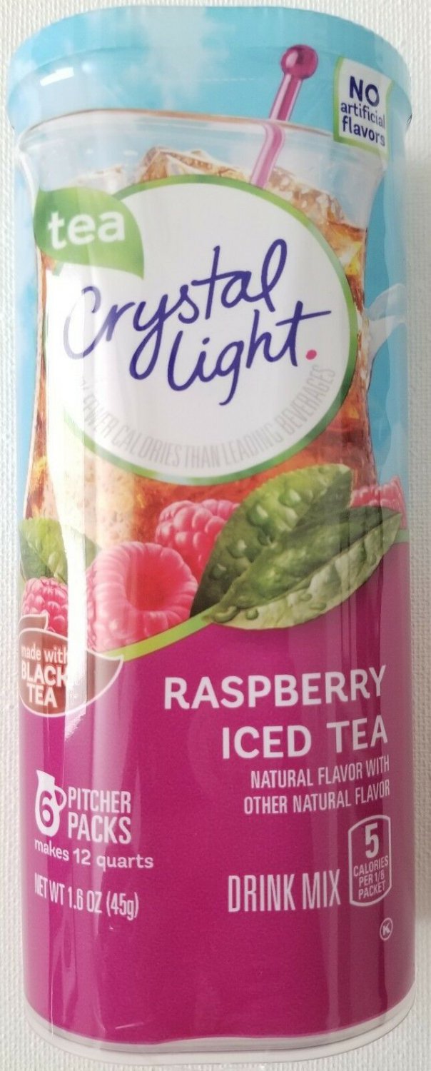 CRYSTAL LIGHT RASPBERRY ICED TEA DRINK MIX 12 QUARTS