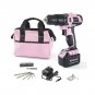 Girl Power WORKPRO Pink Cordless 20V Lithium-ion Drill Driver Set (1.5Ah),1 Battery, Charger