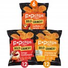 Popchips Ridges Potato Chips Variety Pack, Single Serve 0.8 Ounce Bags (Pack of 30) 3 Flavors: az Popchips Ridges Potato Chips Variety Pack, Single Serve 0.8 Ounce Bags (Pack of 30) 3 Flavors: az