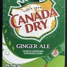 Canada Dry Ginger Ale ~ 6 Packets ~ Sugar Free ~ Drink Mix ~ Lot of6