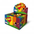 LOVE IS... BLUE SEALED BOX - Banana & Strawberry Flavor - 100 PCS Bubble Gums From europe