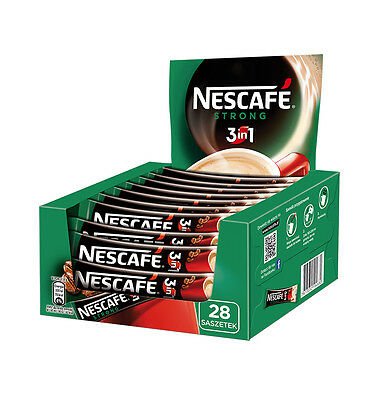 Full Box 28 Sticks NESCAFE Strong 3in1 Instant Coffee From europe