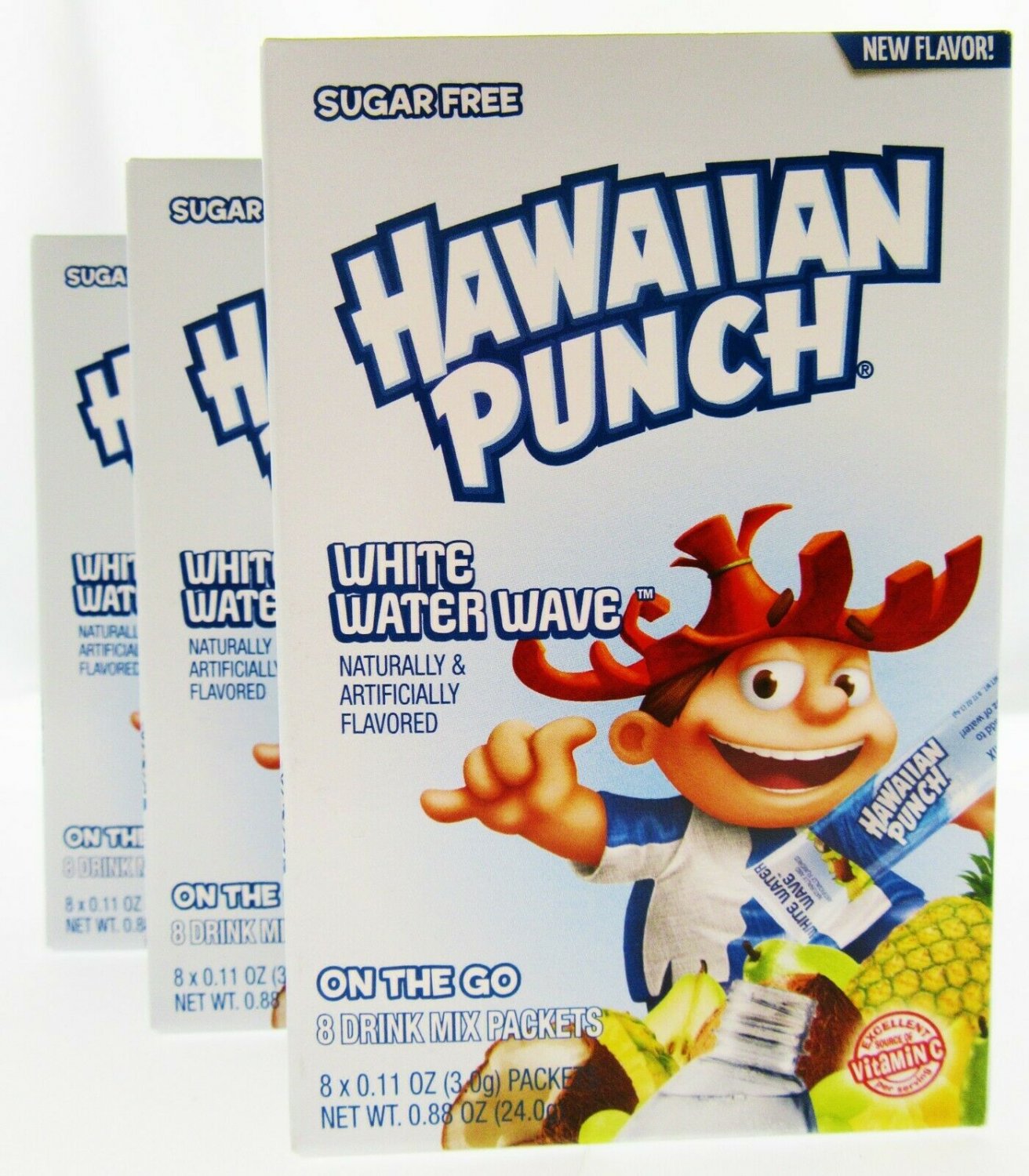 Hawaiian Punch White Water Wave 12Packets Sugar Free Drink Mix