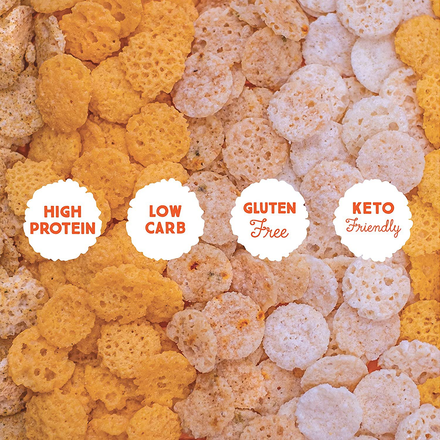 Keto Whisps Cheese Crisps 5 Variety Pack , No Gluten, No Sugar, Low