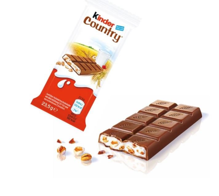 15 x KINDER COUNTRY Crunchy Chocolate Bars From Europe