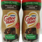 2 Packs, Coffee Mate -  Chocolate Creme-Sugar Free- Non-Dairy Creamer 15 oz container