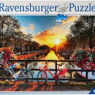 Ravensburger -Bicycles in Amsterdam- 1000 Piece Jigsaw Puzzle for Adults  Made in  Germany-am