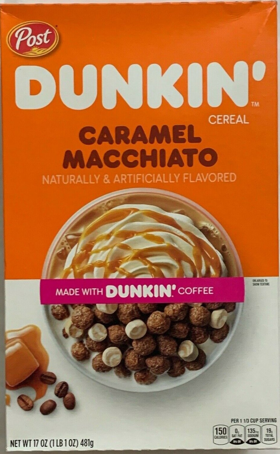 caffeine in dunkin donuts caramel macchiato