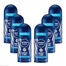 6 x Nivea Men Protect & Care Deodorant Roller 48h Roll On Without Aluminium From Europe