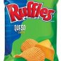 8 Frito Lay Ruffles Queso Flavored Potato Chips, 6.5oz Bags (Pack of 8)