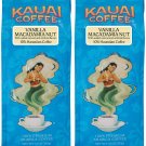 Kauai Coffee, Vanilla Macadamia Nut, Ground Coffee, 10oz Bag (Pack of 2) private Estate  a m