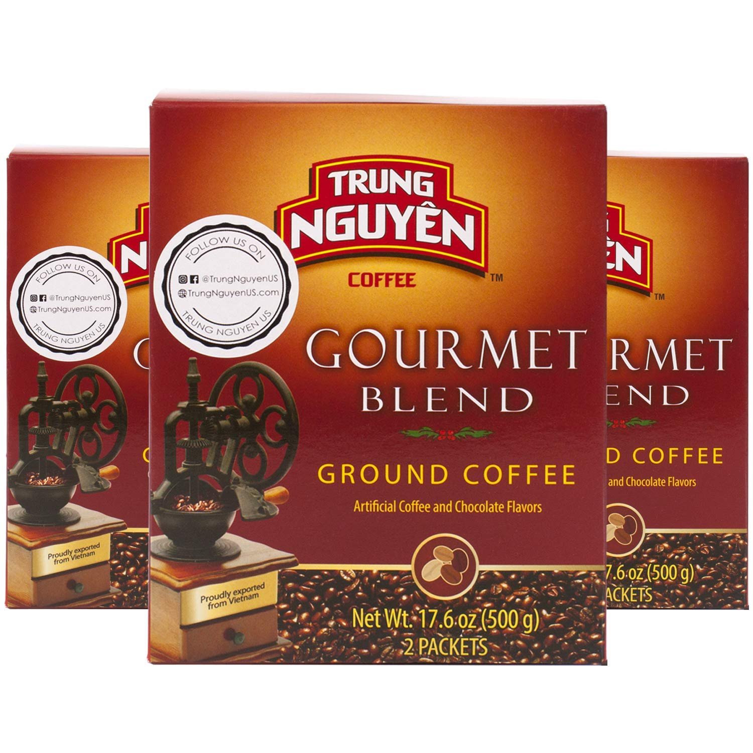 3 Trung Nguyen Gourmet Blend 500 Grams Box X 3 Vietnamese Coffee