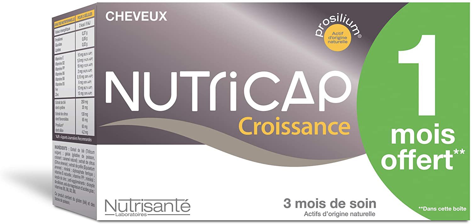 NutrisantÃ©- France-- Nutricap Croissance 180 gÃ©lules NutrisantÃ© - Hair Regrowth Food Supplement