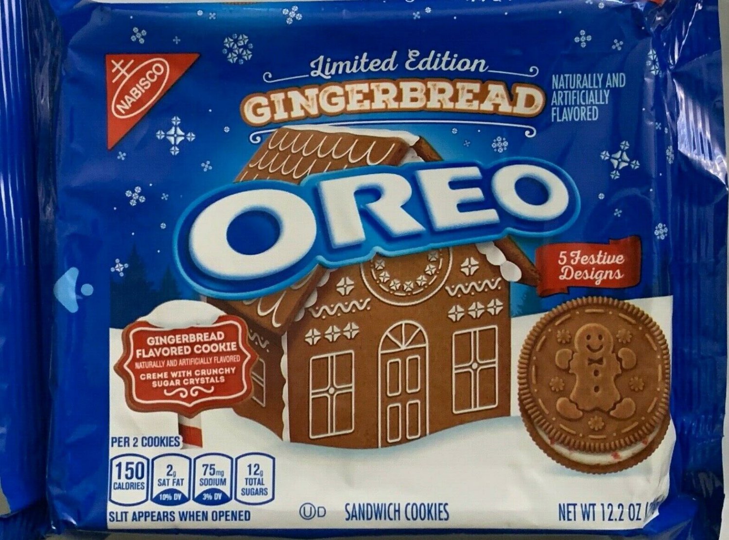 2020 NABISCO OREO GINGERBREAD FLAVOR COOKIES 12.2 OZ (345g) PACK