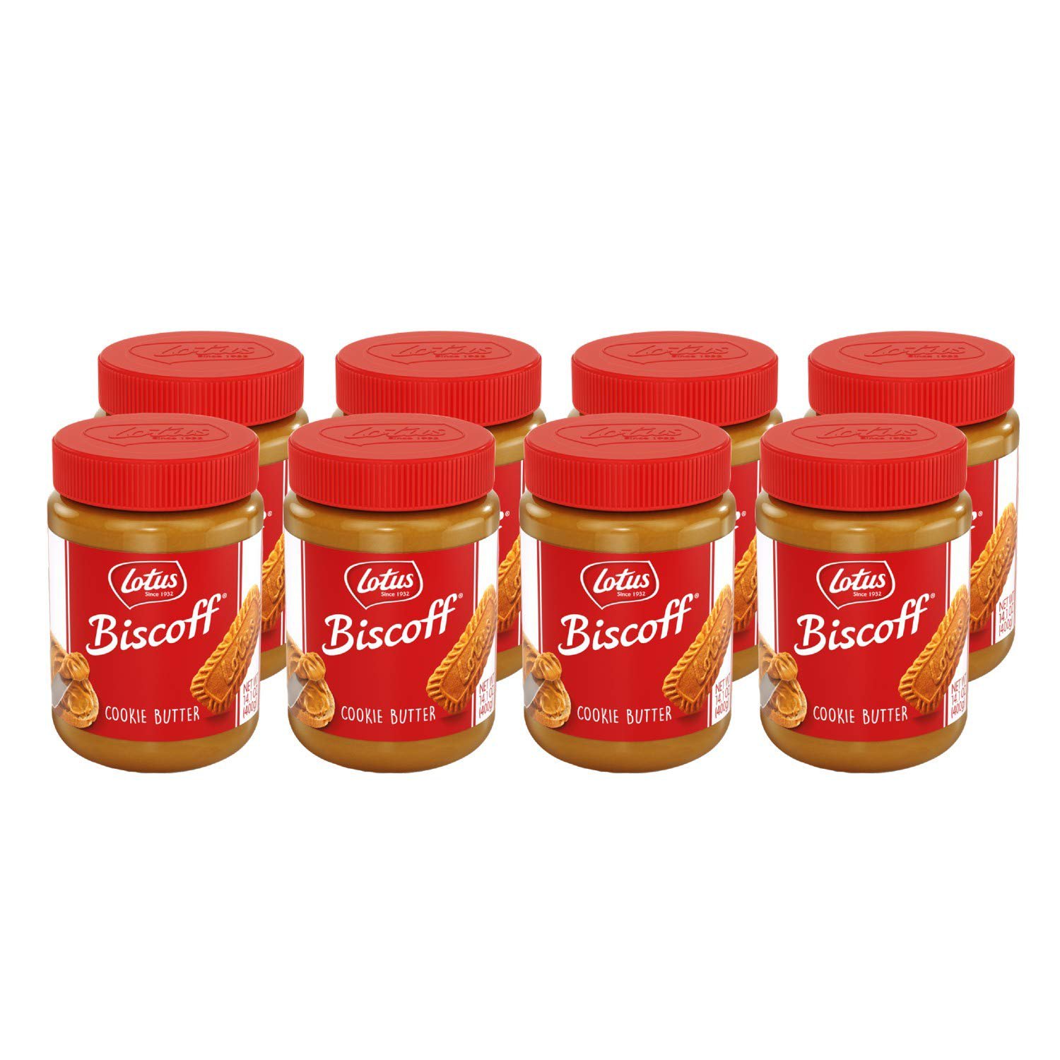Lotus Biscoff, Cookie Butter Spread, Creamy, non GMO + Vegan, 14.1 oz
