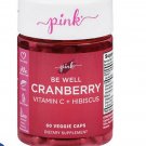 PINK Nature's Truth Pink Be Well Cranberry Vitamin C + Hibiscus Veggie Caps - 60 ct X 2 btl