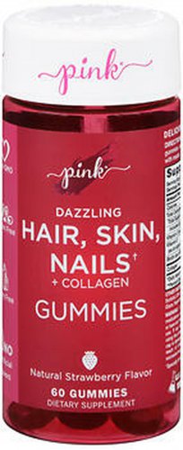 PINK Nature's Truth Dazzling Hair, Skin, Nails + Collagen Gummies - 60 ctX  2 btl