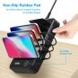 5-Port USB Charging Station Dock & Organizer,Multiple USB Charger for Smartphones, Tablets & Other