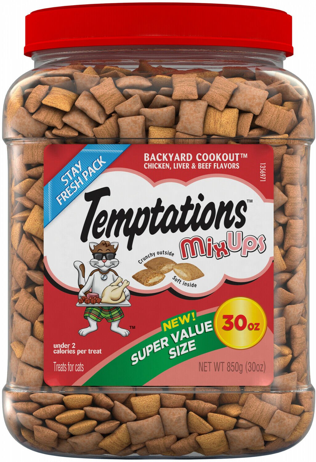 Temptations Mixups Cat Treats Backyard Cookout Flavor 30 Oz Tub
